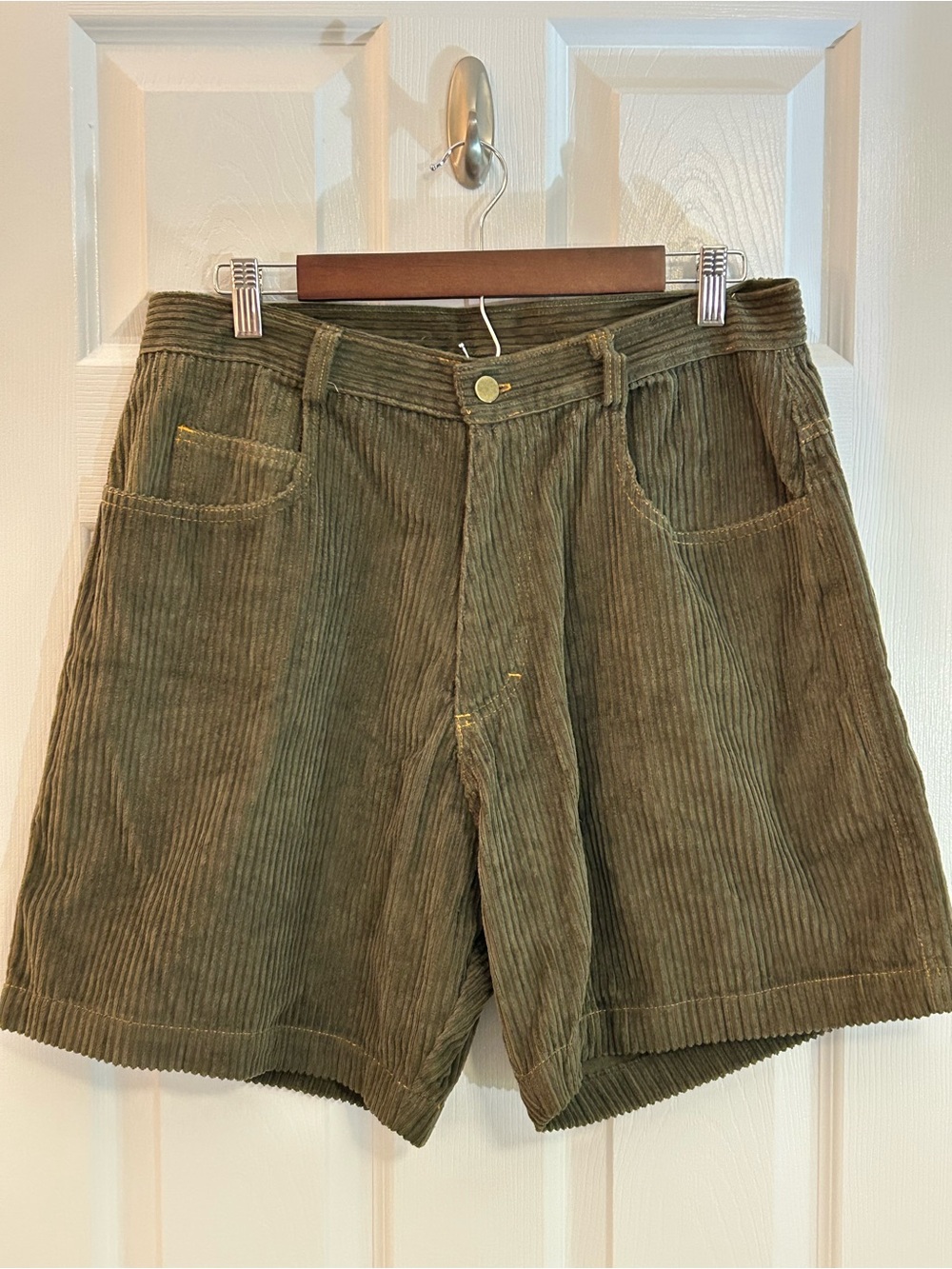 Vintage 90s JIMMY'Z Corduroy Shorts Olive Green Mens Size 36 Baggy Skater Surf